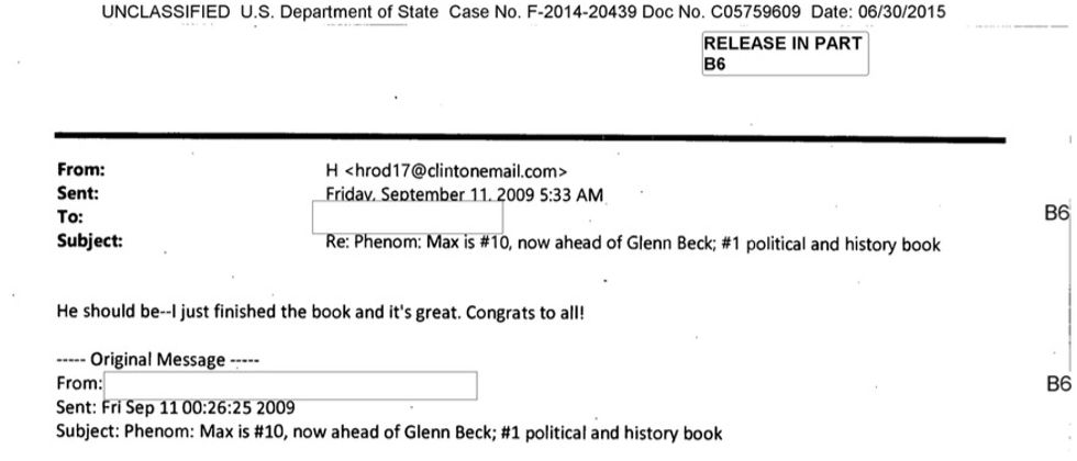 Glenn Beck's Name Pops Up in Newly Released Hillary Clinton Emails