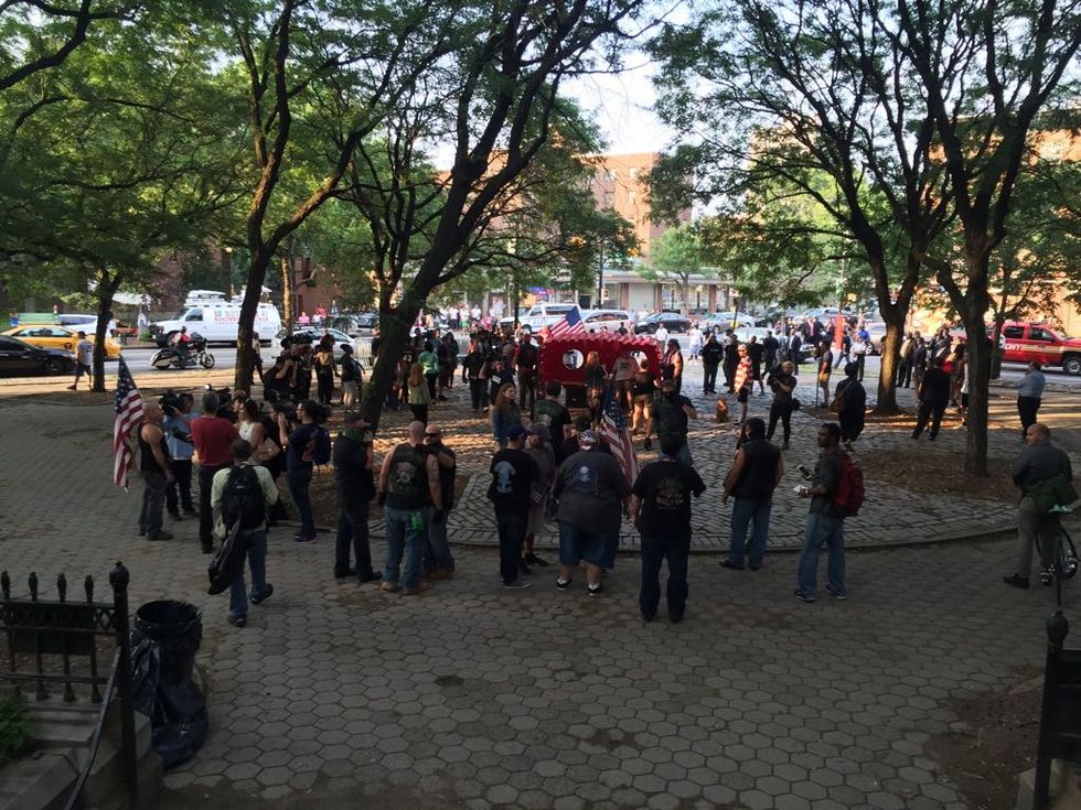 Activists Planned to Burn U.S. Flag in NYC Park — When They Showed Up, These Guys Were Waiting