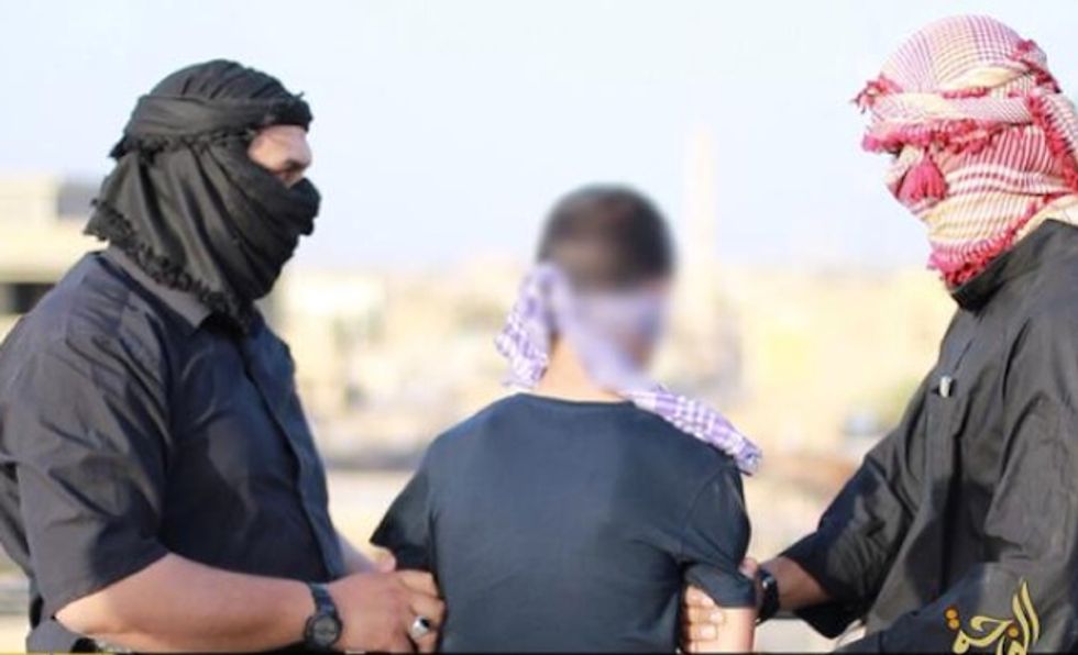 Islamic State Posts Play-by-Play Photos Showing How They Threw Men Accused of Being Gay Head-First Off a Roof (GRAPHIC)