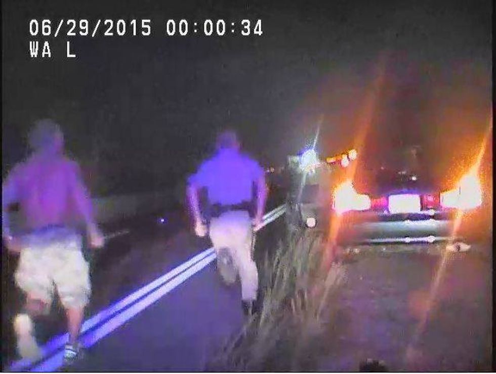 Dashcam Captures the Moment a Trooper Rushes to Stop Runaway Car With a 2-Year-Old Left Inside