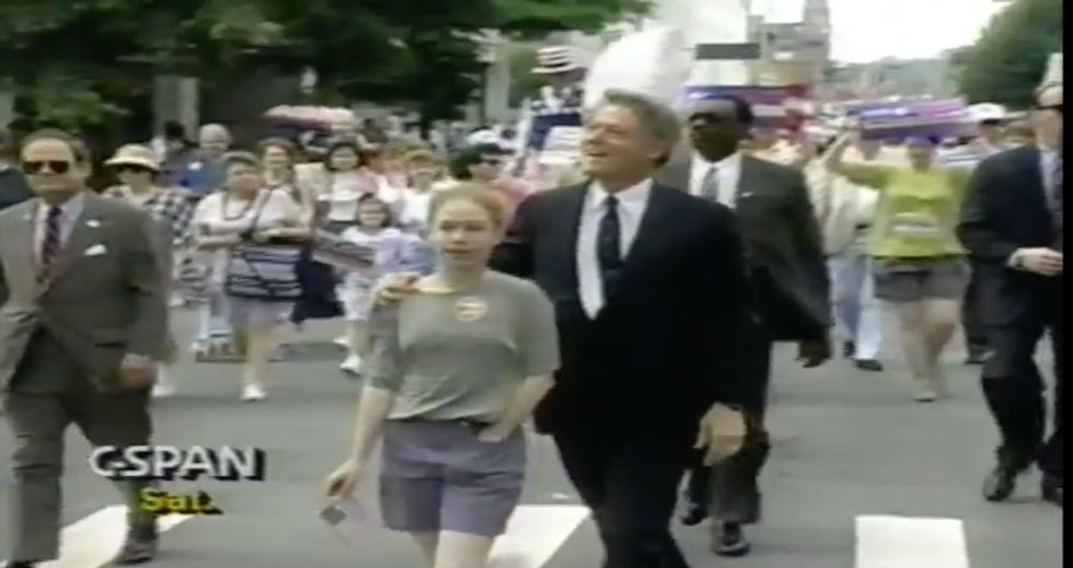 Flashback: Look at How Bill Clinton Kept Reporters at Bay During 1992 Homecoming Rally