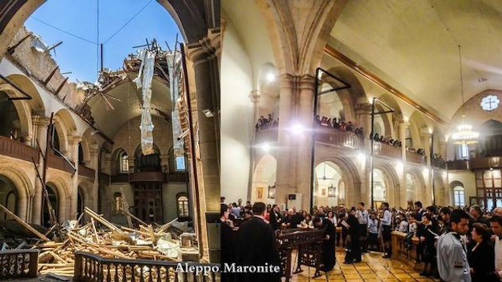 Photos Purport to Show Syrian Church Before and After It Was Bombed, While Another Priest Is Feared Kidnapped