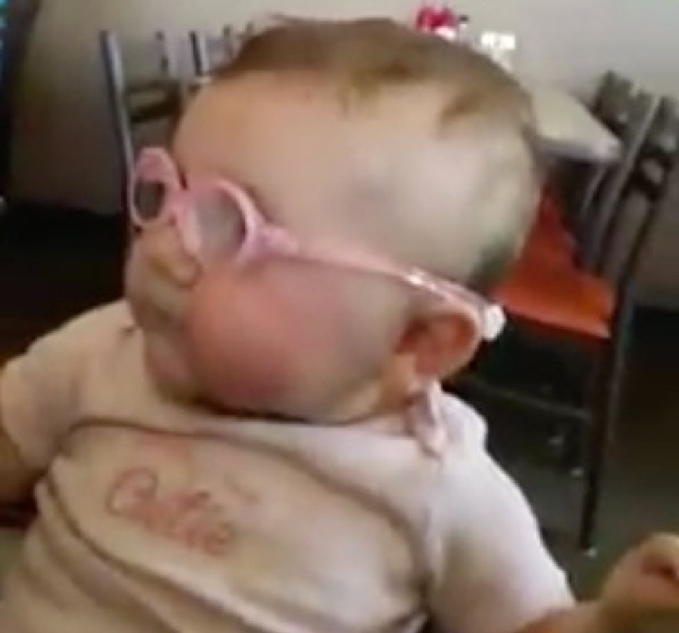 Baby Gets a Set of Pink Glasses and This Is Her Reaction to Seeing Her Parents' Faces for the First Time