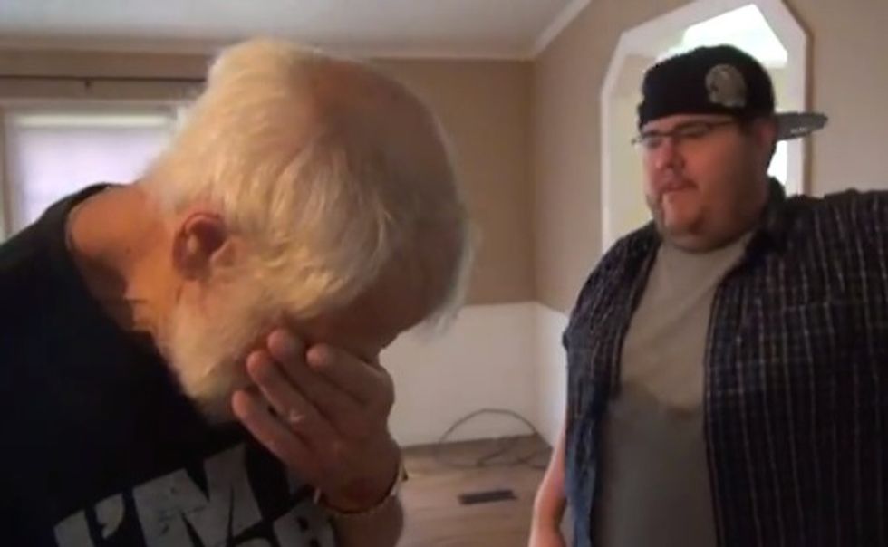 Angry Grandpa' Can't Even Contain His Tears When He Saw What His Son Did for Him