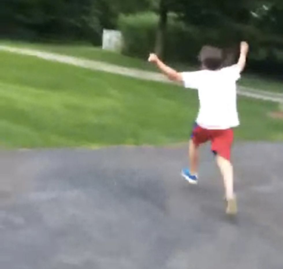 The Best Part of Kid's Trick Shot Isn't That He Made It — It's His 25 Second Celebration Right After