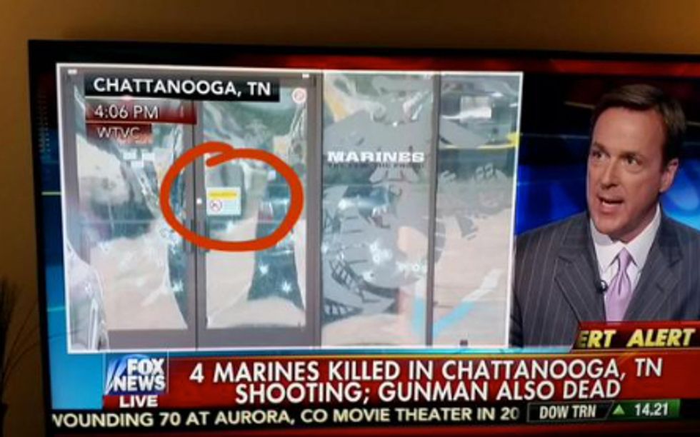 A Lot of People Have Noticed the Small Sign on the Front of One of the Buildings Attacked in Tennessee and It’s Sparking a Huge Debate