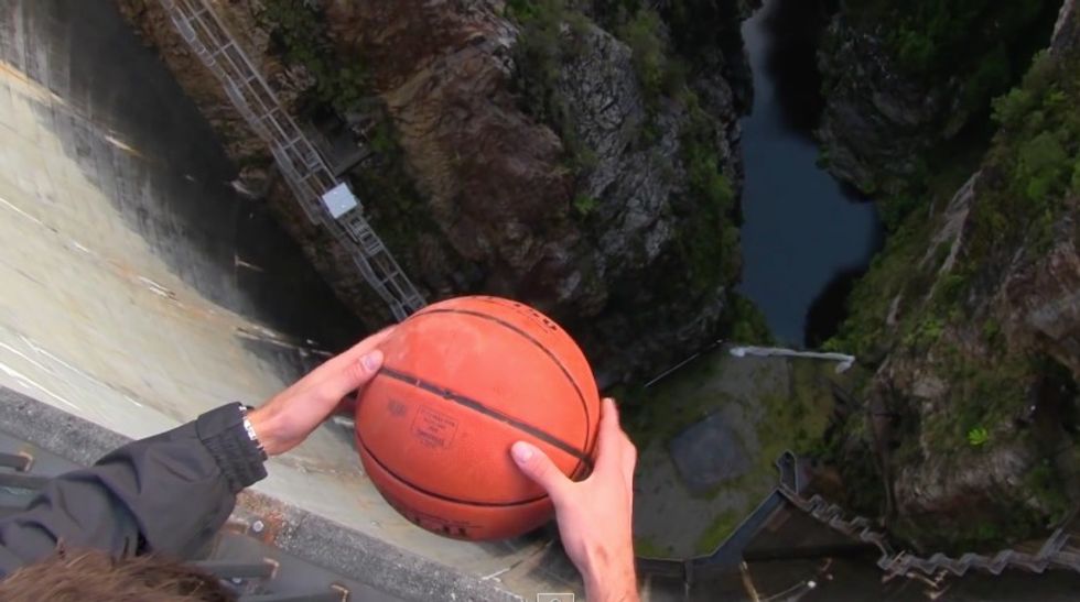 We Had No Idea It Was Going to Do That': See 'Incredible' Result of Throwing Ball Over Edge of Dam