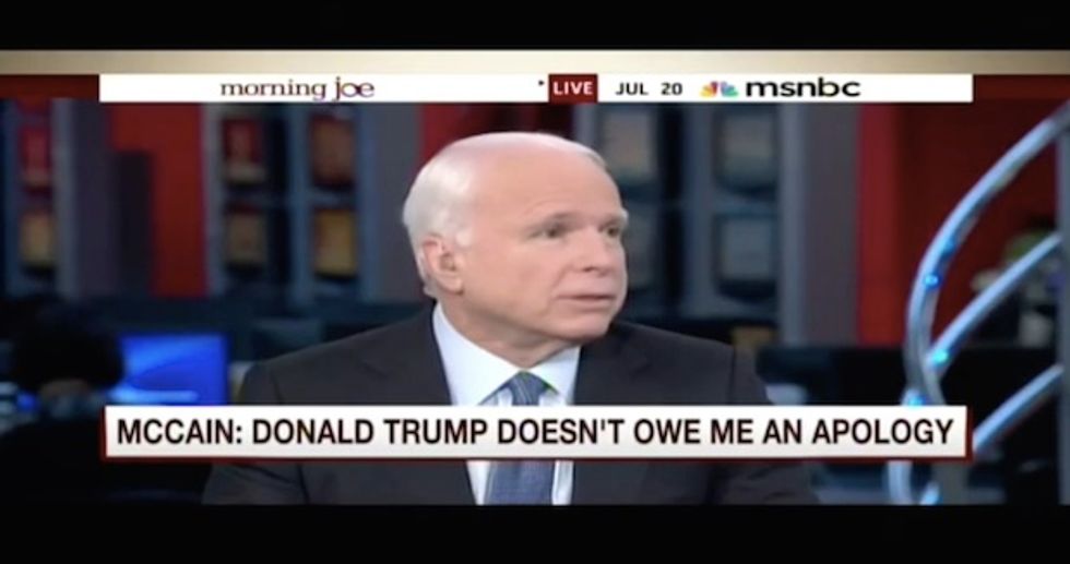 McCain Wants Trump to Apologize -- but Not to Him... 