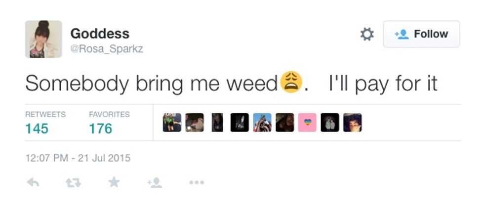 Twitter User Posts 'Somebody Bring Me Weed,' Gets This Response Back From Police