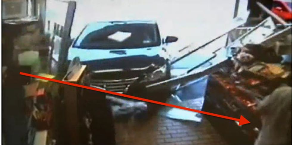 Video Captures the Moment Driver Smashes Car Into 7-Eleven Storefront, Missing Person by Feet