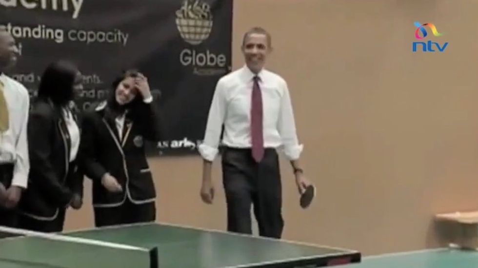 See the Video Report Leading Kenyan TV Station Produced Proclaiming Obama As a 'Sports President' 