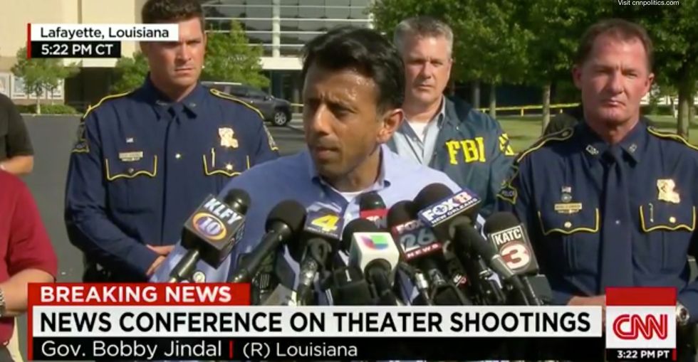 Watch How Bobby Jindal Responds to Reporter Who Asks Him About Gun Control the Day After Lafayette Shooting