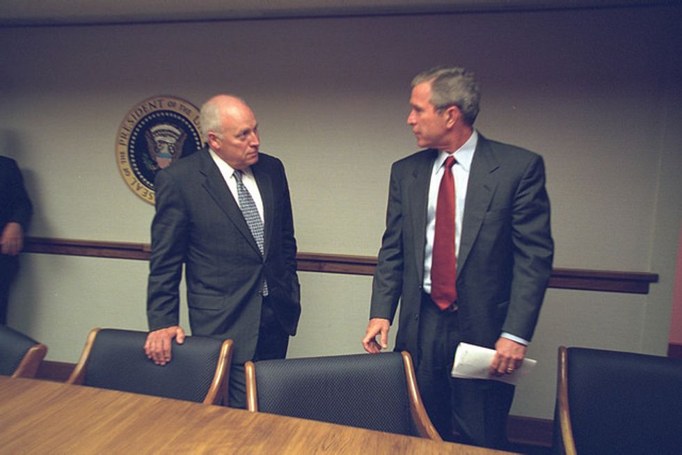 Newly-Released Photos Show Bush Administration Reacting to 9/11 Terror Attacks