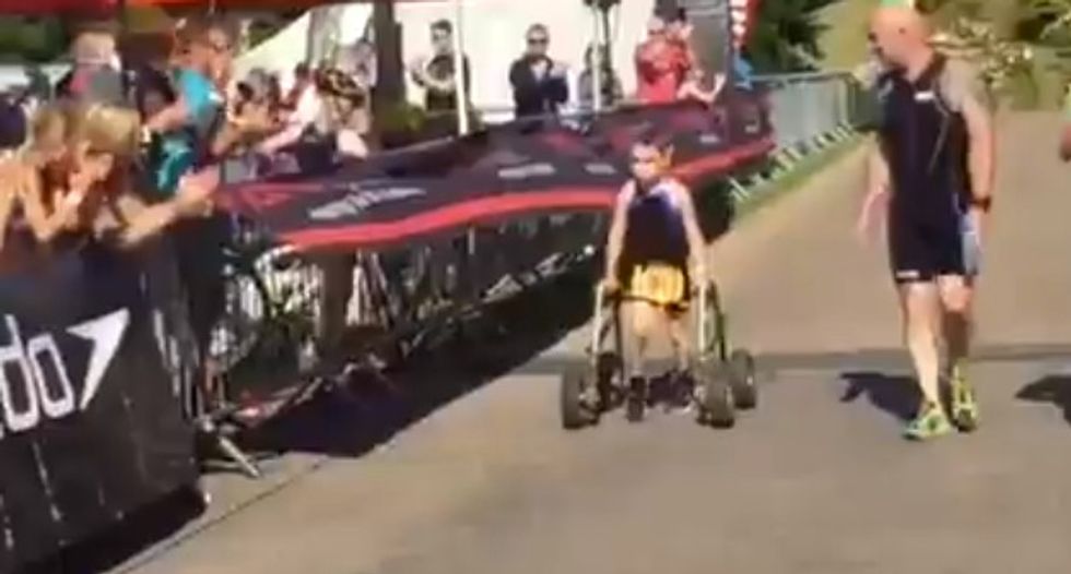 Need Some Inspiration Today? Watch How This 8-Year-Old With Cerebral Palsy Finishes a Triathlon