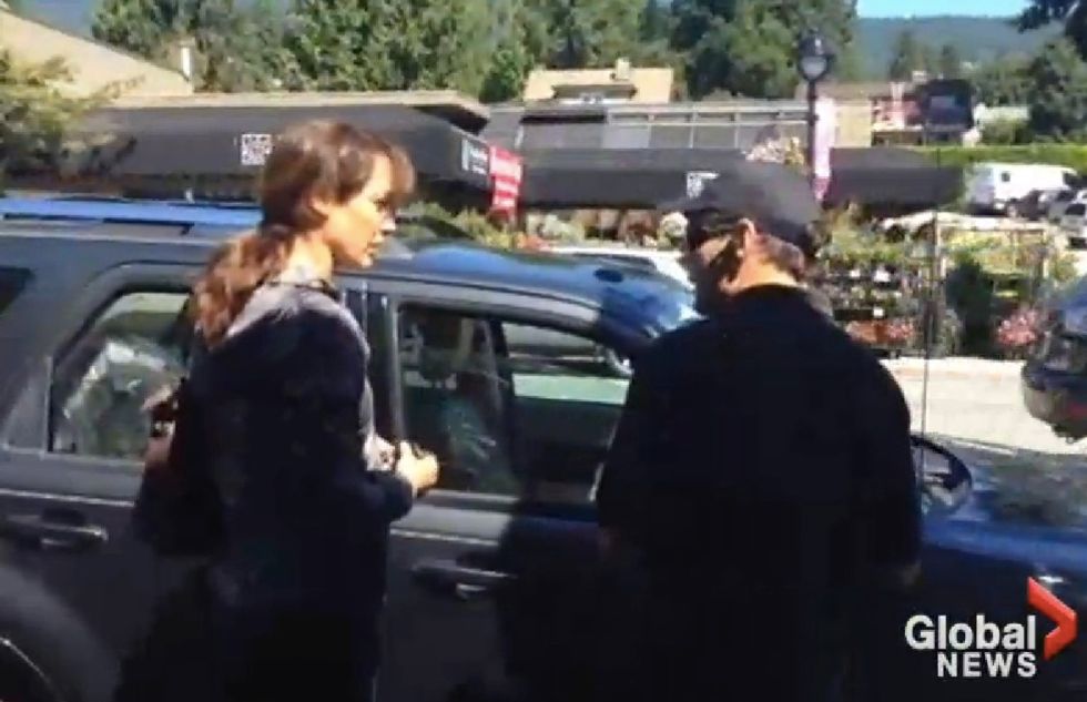 Man Confronts 'Flashdance' Actress for Leaving German Shepherd in Hot Car — a Nearby Camera Caught Her Response