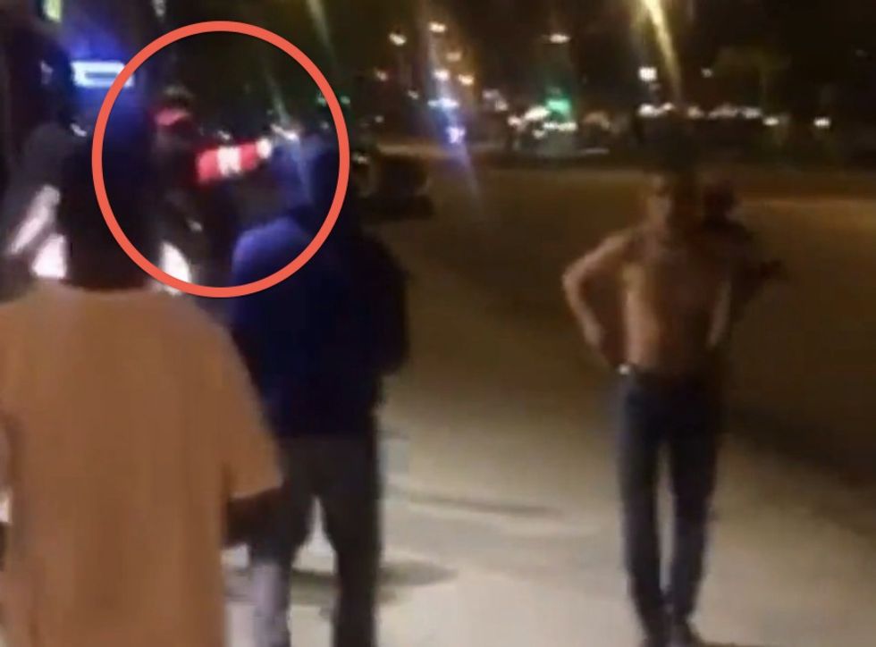 He Was Walking by Group When Suddenly One Guy Pointed and Yelled for Somebody to ‘Sock’ Him. Video Captures Shocking ‘Mob Mentality’ That Followed.