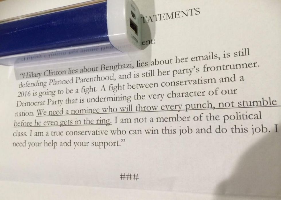 Rand Paul Staffer Found Candidate's 'Closing Statement' in Hotel Printer. Can You Guess Whose It Is?