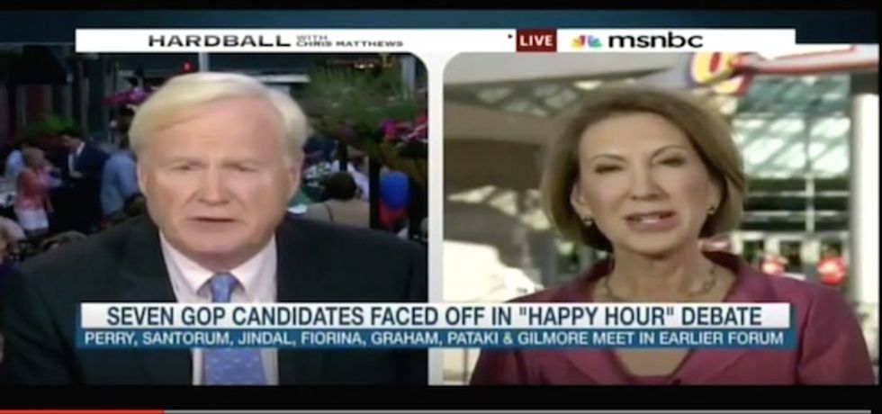 Chris Matthews: 'You Called Hillary Clinton a Liar. Why?' Fiorina: 'Because It's True.