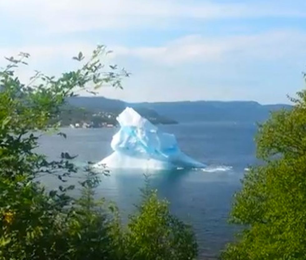 Onlookers Thought This Iceberg Was About to Flip Over. But 28 Seconds Into the Video, It Did Something Else Instead.