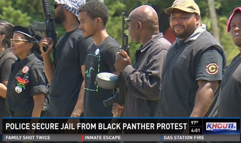 VIDEO: Heavily Armed New Black Panthers Threaten Deputies Outside of Jail Where Sandra Bland Died
