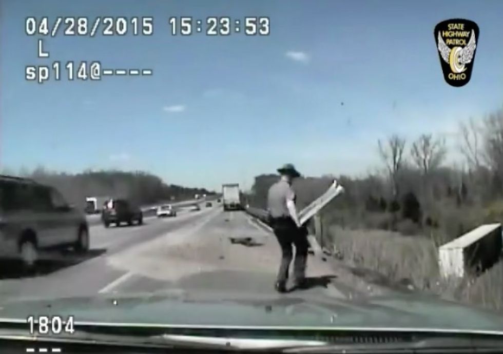 The Things a Trooper Was Caught Shouting at a Man on a Dashcam Video Has Sent the Footage Viral