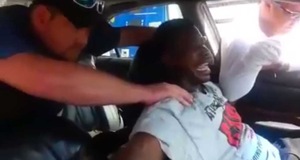 Woman's Message to Man Who Allegedly Robbed Her Leaves the Suspect Sobbing While in the Grip of Good Samaritans