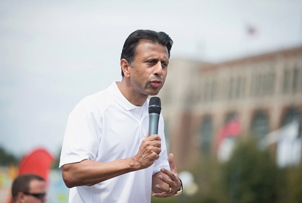 It's Time to Stand up to This Nonsense': Watch How Bobby Jindal Deals With Immigration Protesters During His Iowa Soapbox Speech
