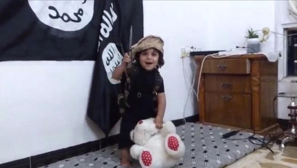 Jihadist Video Shows Little Boy Beheading His Cute and Cuddly Teddy Bear