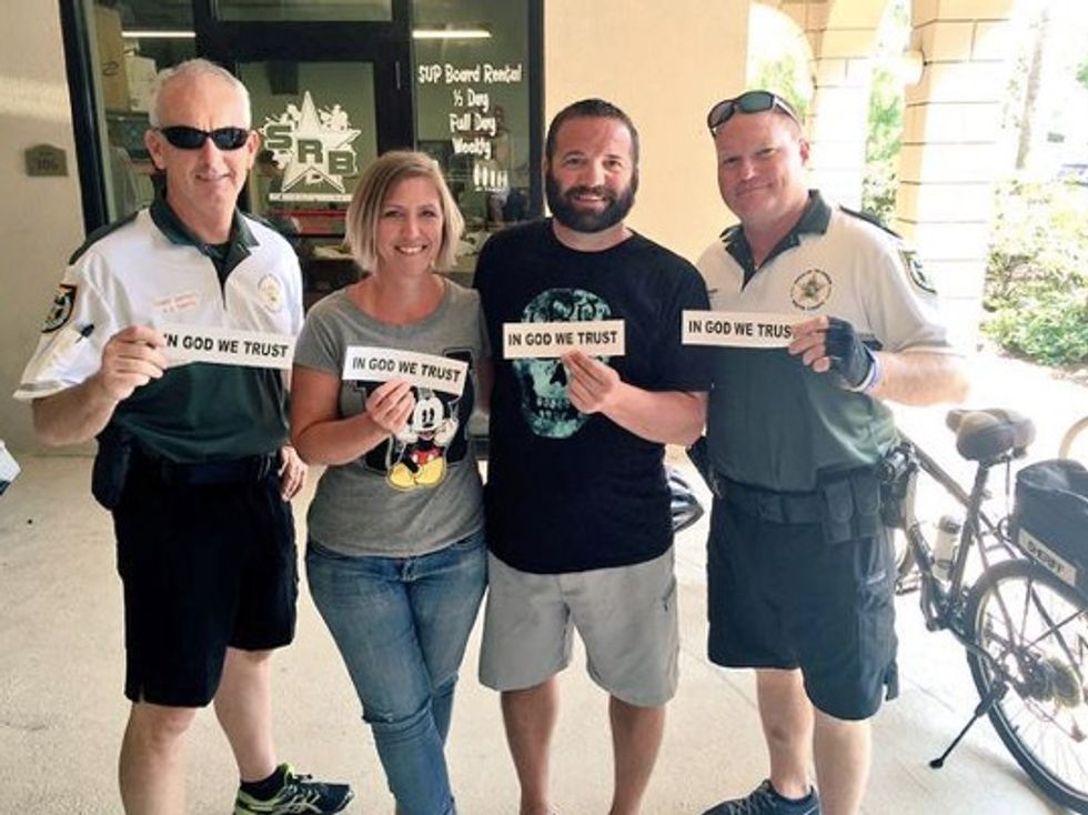 Sheriff's Absolutely Defiant Response to Atheists' Demand That He Remove 'In God We Trust' Message From Patrol Cars