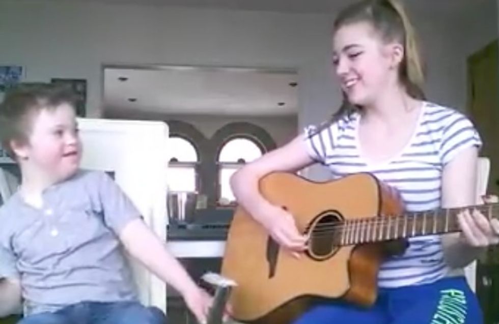 This Video of a Teen Singing 'Titanium' With Her Little Brother Who Has Down Syndrome Quickly Hits Over 600K Views