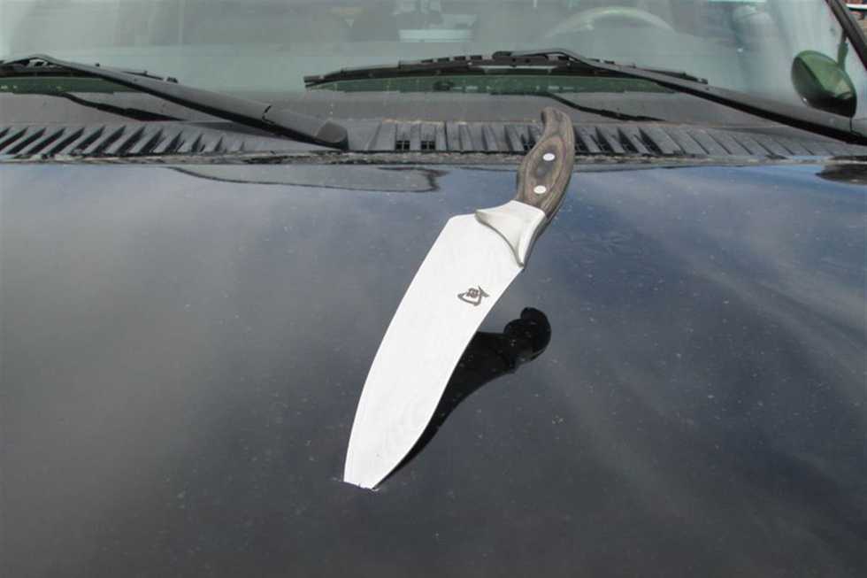 Man Stabs Police Cruiser With 8-Inch Knife Because He ‘Wanted to Send a Message to Everyone’
