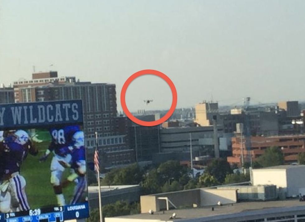 Yet Another Drone Crashes Inside a Stadium Hosting an Athletic Event