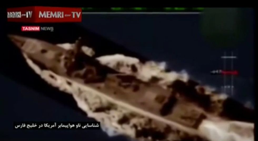 Here's the Video Iran's Revolutionary Guard Took While Tracking a U.S. Aircraft Carrier