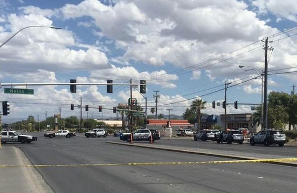 Las Vegas Cop Shot 'Ambush-Style' While Sitting in Patrol Car at Traffic Light; Officer Hit in Hand, in Stable Condition (UPDATED)