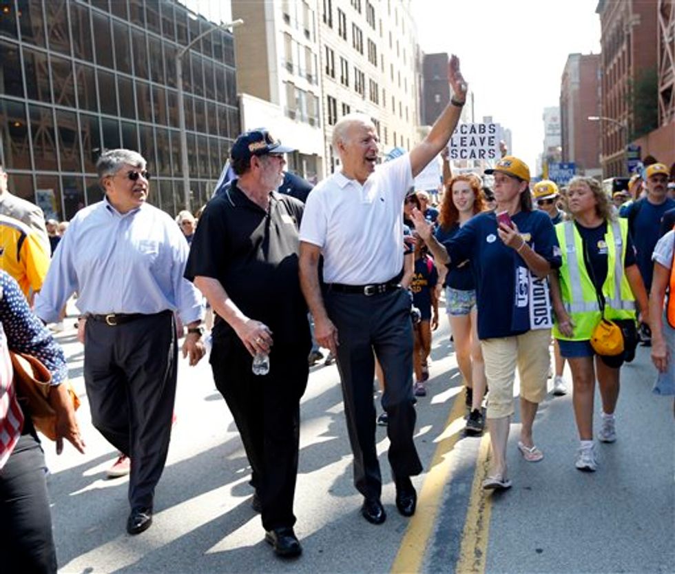 Give It a Go, Joe!': Biden Pumps Up Organized Labor Crowd as 2016 Rumors Swirl