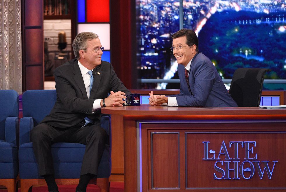 This Was Jeb's Reply When Colbert Pressed Him to Name Political Difference With His Brother George