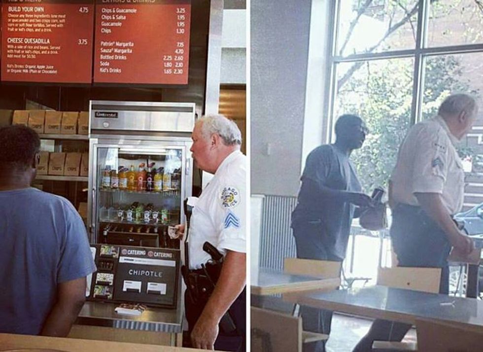 Chicago Officer Didn't Realize This Moment Was Caught in Photo — Until He Saw It Spreading Like Fire on the Internet