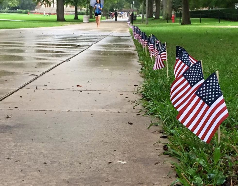 College Ruled Republican Students Couldn't Plant American Flags in Quad to Remember 9/11 Victims. How Do You Suppose That One Went Over?
