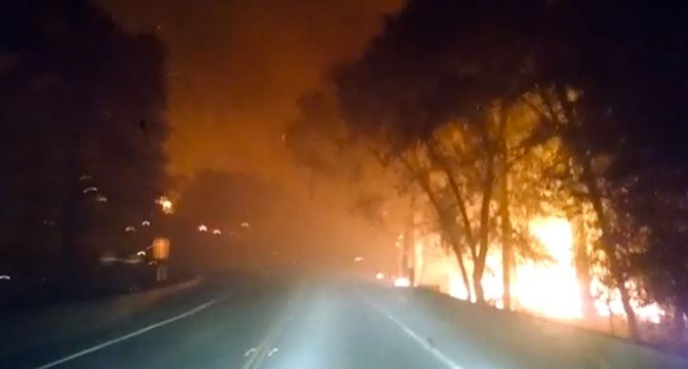 Stunning Video Puts You in the Driver’s Seat as a Resident Escapes From California Wildfire in Apocalyptic-Looking Scene