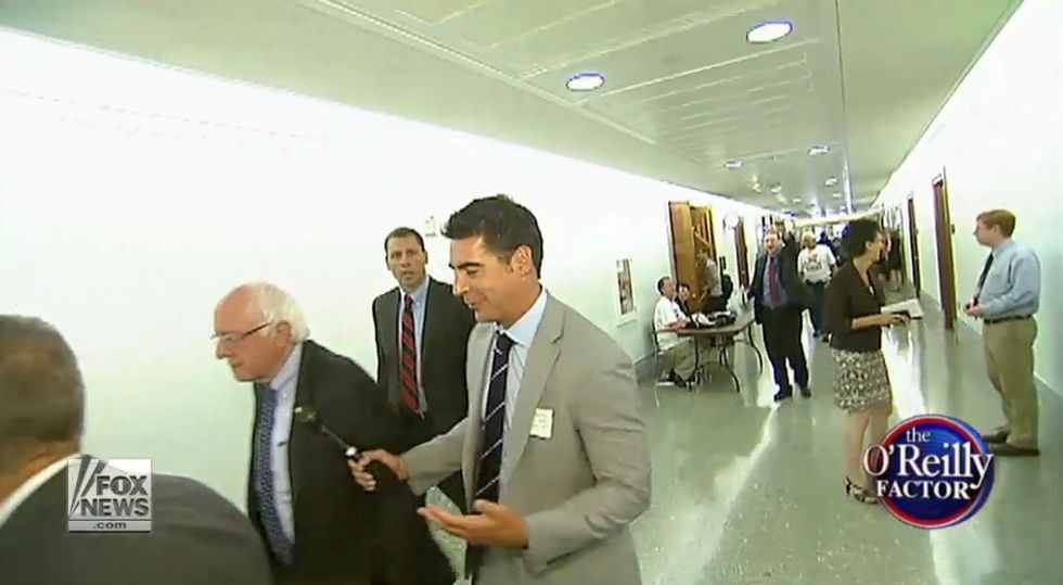 Don't Push Me': Things Briefly Get Tense As Fox News Producer Ambushes Bernie Sanders for Interview