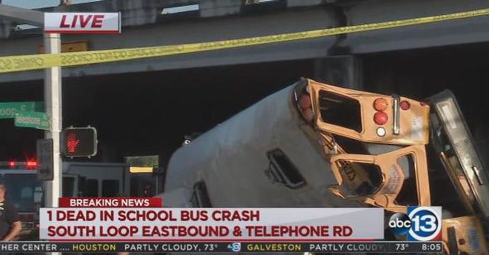 Two Students Dead After School Bus Overturns on Houston Highway