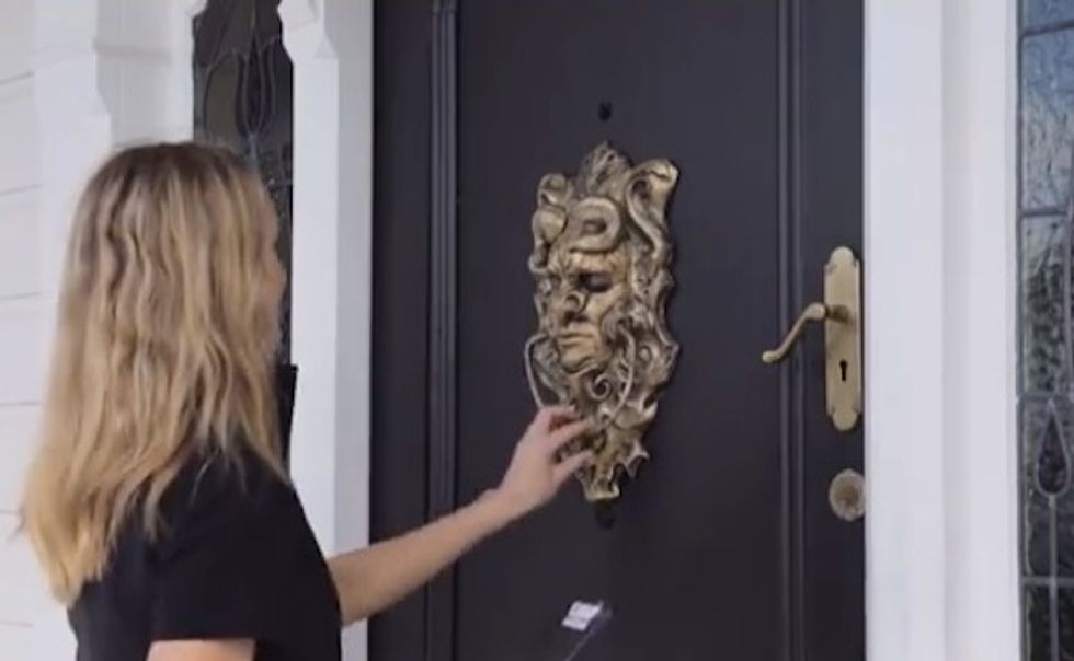 The door knocker that sends unwanted visitors running...you'll only wish it was real
