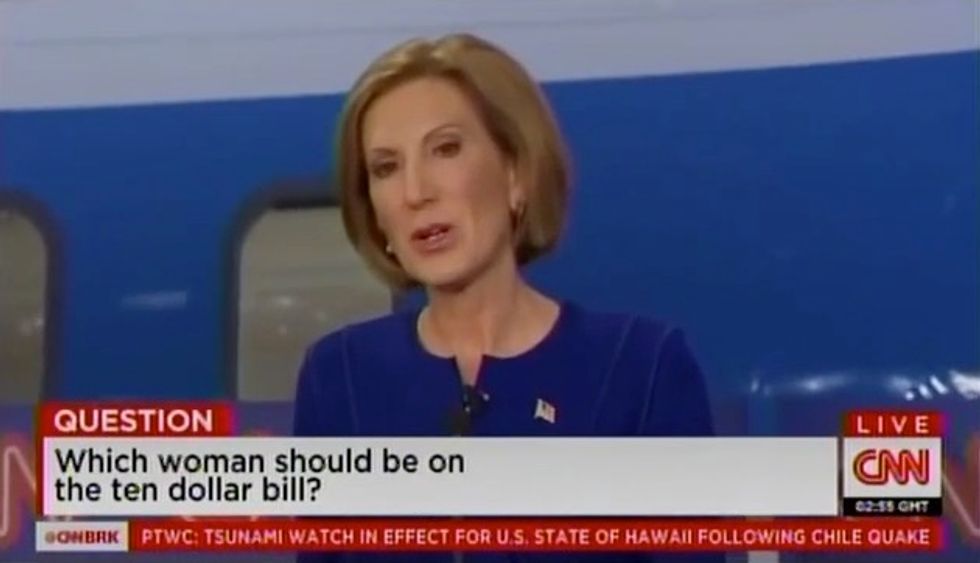 Fiorina Was Asked to Name Woman to Place on $10 Bill. Her Answer Probably Wasn't What Many Expected
