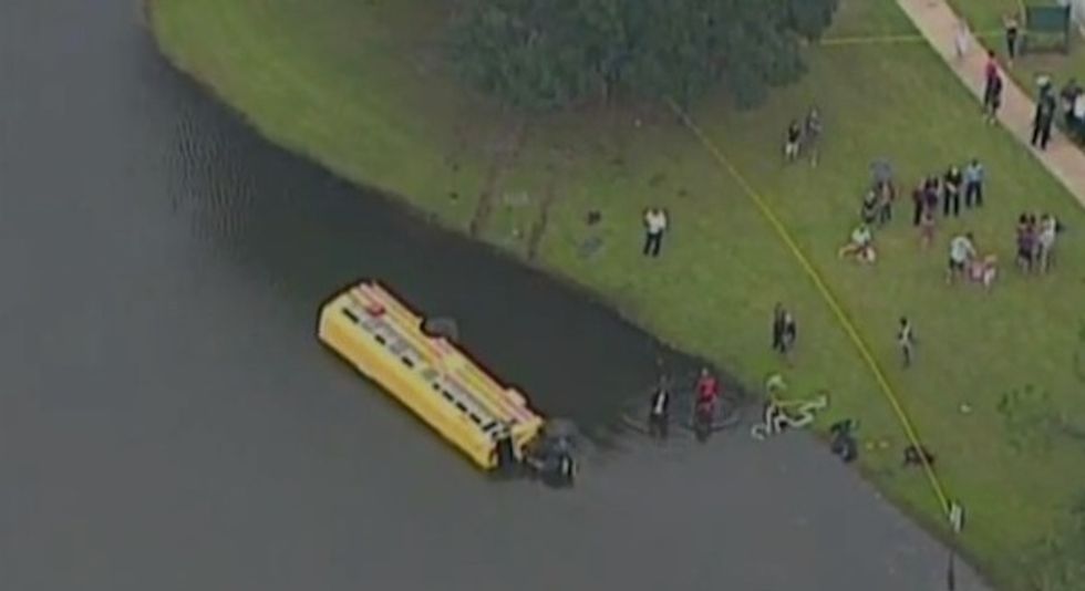 10-Year-Old's Account After He Saved Kids From ‘Out of Control’ School Bus That Crashed in a Pond