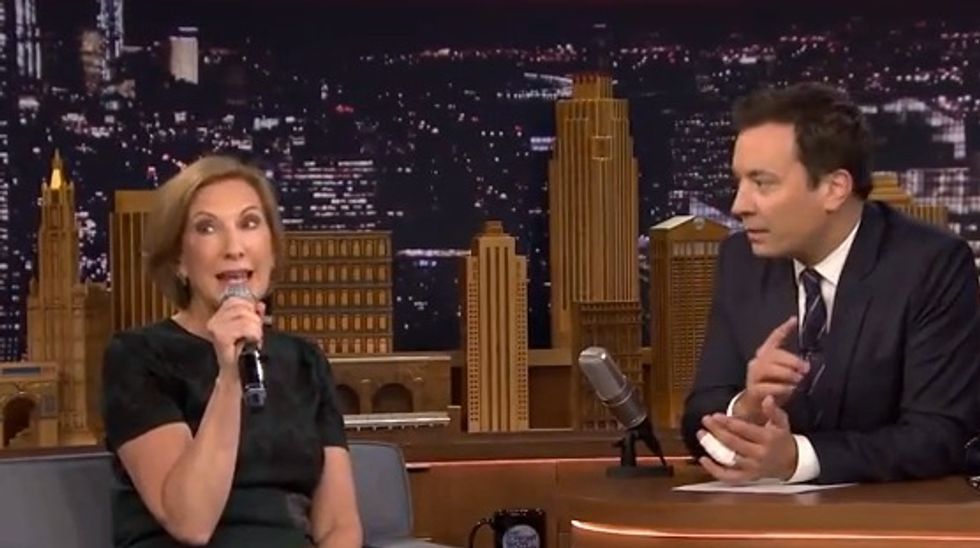 Carly Fiorina Sings a Song She Made Up for Her Dog on the 'Tonight Show