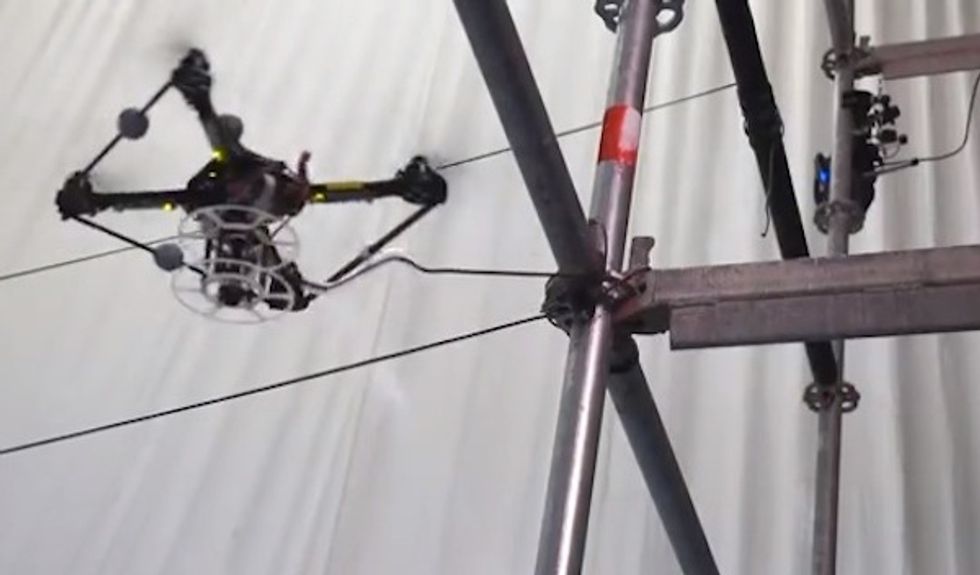 Watch Drones Build a Bridge That People Can Actually Walk On