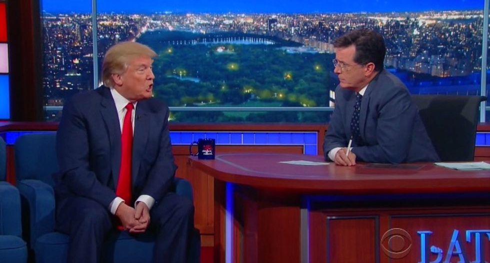 When Stephen Colbert Asked if Donald Trump Thinks Obama Was Born in America, This Is How He Replied