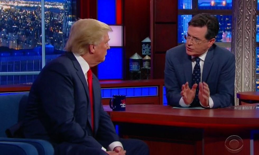 Viewers at Home Make Observation About Donald Trump's Appearance on 'The Late Show' With Colbert