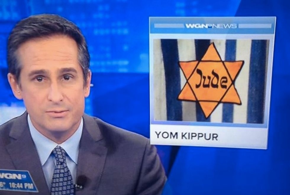 News Station 'Inadvertently' Displays This Image for Yom Kippur Story. Their Apology Came Quickly