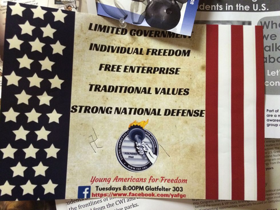 College Dean Has to Remind Students to 'Welcome Debate and Discussion' After Conservative Club's Posters Are Defaced